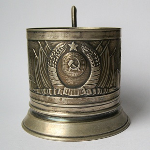 Герб СССР (на юбке, ручка Колосья, серебро)